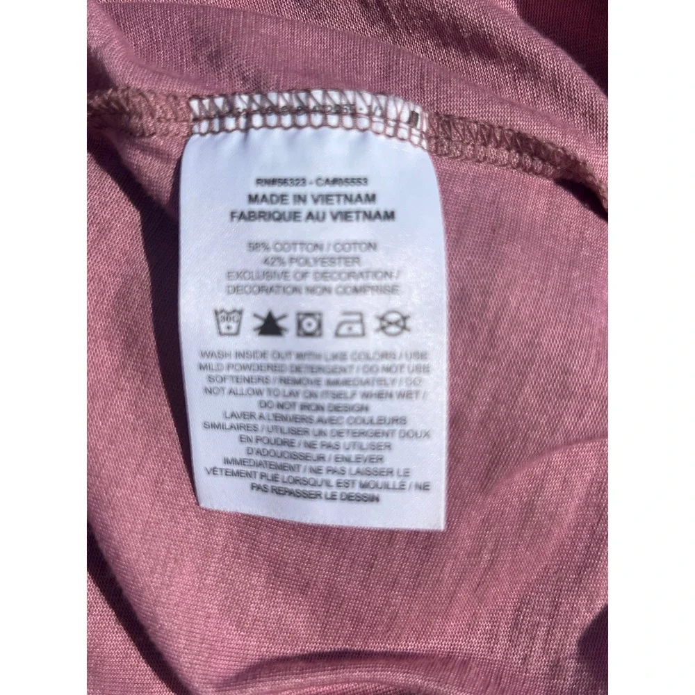 Nike Dri-FIT Womens Script Logo T-Shirt Mauve Pink Short‎ Sleeve XS